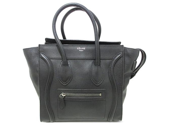 Céline Celine Black Micro Luggage Tote Leather Pony-style calfskin  ref.1297504
