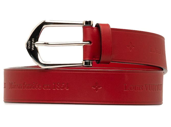 Louis Vuitton Red 2013 Maison Fondee en 1854 Leather Pony-style calfskin  ref.1297517