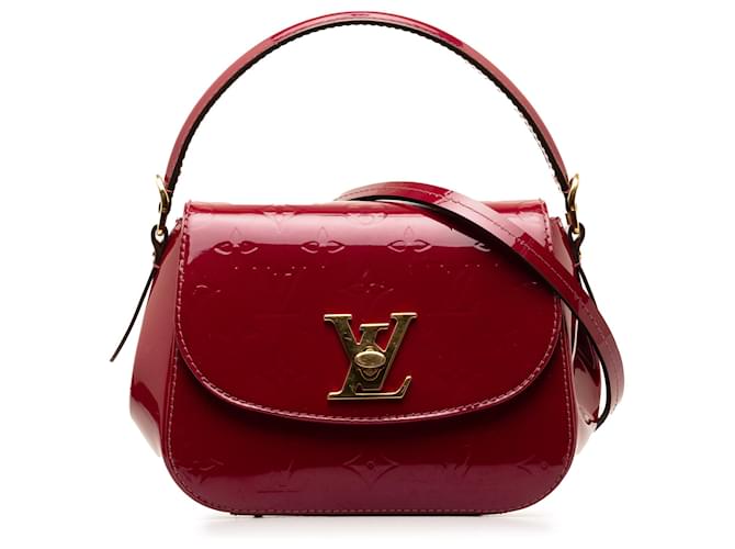 Louis Vuitton Monograma Vermelho Vernis Pasadena Couro Couro envernizado  ref.1297545
