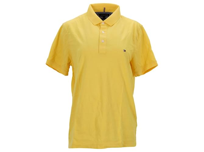 Tommy Hilfiger Mens Slim Fit Polo Yellow Cotton  ref.1297567