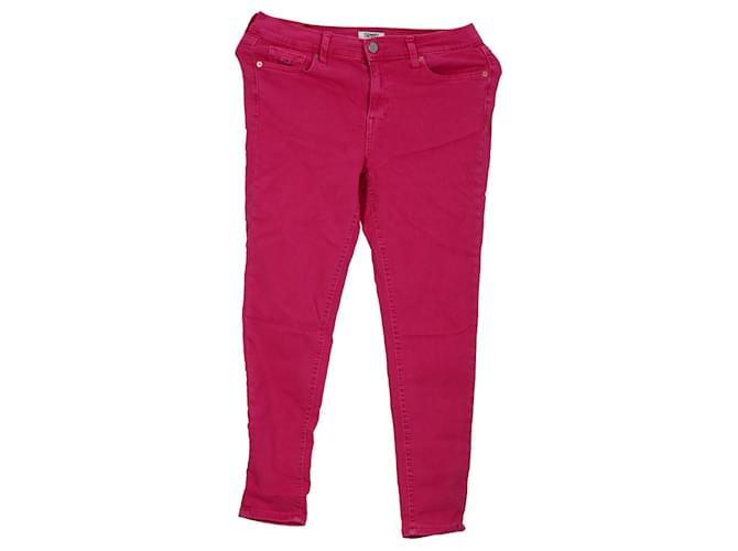 Tommy Hilfiger Calça jeans feminina Nora cintura média skinny Rosa Algodão  ref.1297573