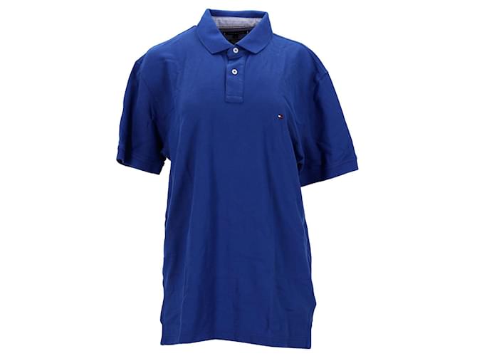 Tommy Hilfiger Mens Pure Cotton Polo Blue  ref.1297594