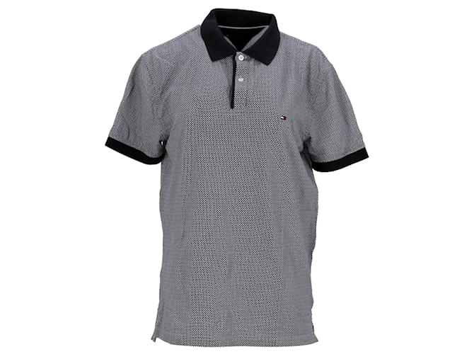Tommy Hilfiger Mens Regular Fit Short Sleeve Polo Grey Cotton  ref.1297604