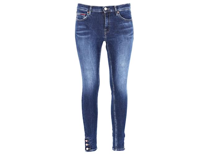 Tommy Hilfiger Calça Jeans Feminina Nora Skinny Fit Cintura Média Azul Algodão  ref.1297616