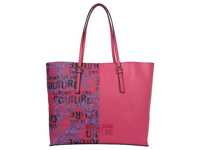 Versace Jeans Couture Versace Jeans Rock Cut Tote Bag Pink Polyester  ref.1297623