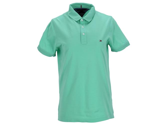 Tommy Hilfiger Mens Slim Fit Polo Green Cotton  ref.1297633