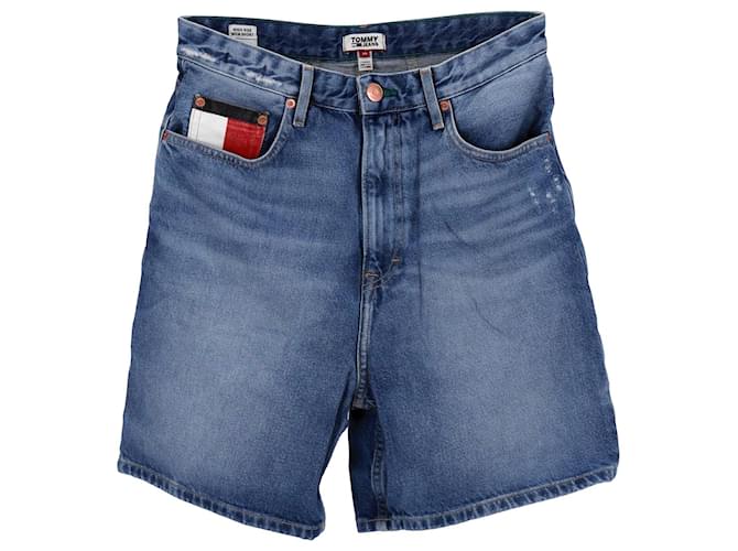 Tommy Hilfiger Pantaloncini di jeans da donna in cotone riciclato, vestibilità mamma Blu  ref.1297653