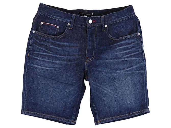 Tommy Hilfiger Mens Denim Straight Fit Shorts Blue Cotton  ref.1297686