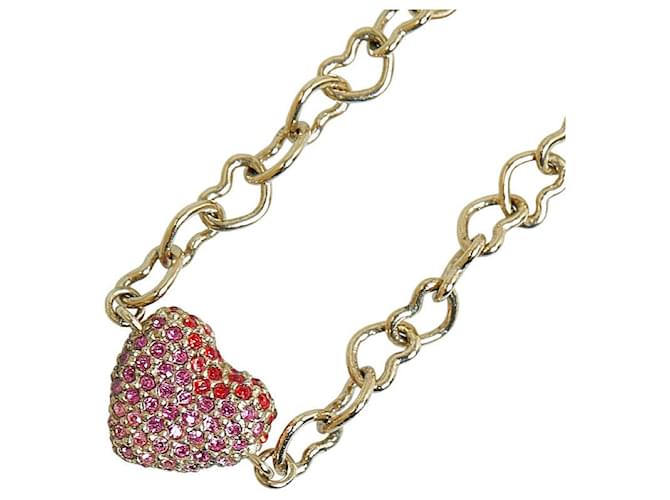 Dior Collana con strass a cuore Metallo  ref.1297749