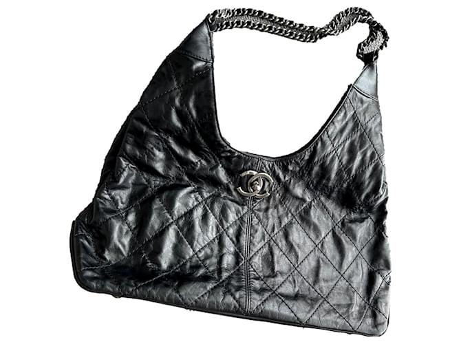 Chanel Handbags Black Leather  ref.1297793