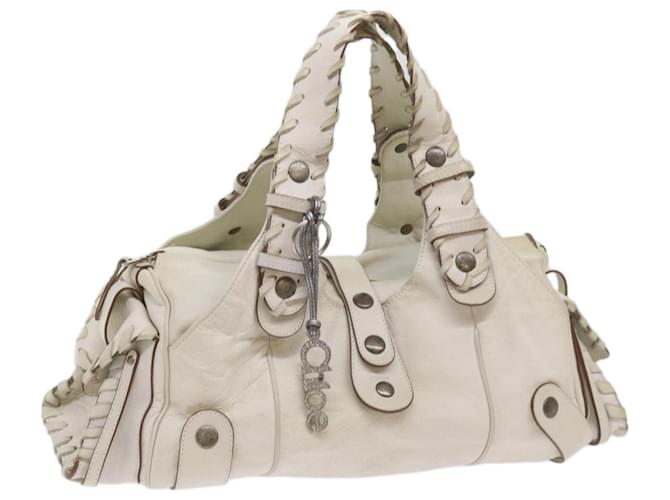 Chloé Chloe Silverado Shoulder Bag Leather White Auth 68156  ref.1297834