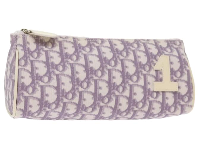 Christian Dior Trotter Canvas Pouch Purple Auth yk11161  ref.1297840