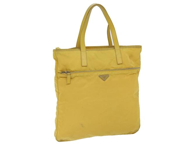 PRADA Tote Bag Nylon Yellow Auth 67978  ref.1297851