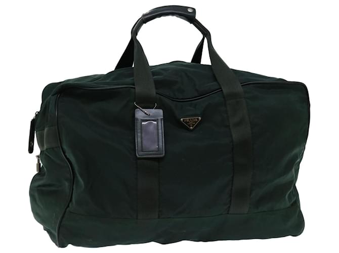 PRADA Boston Bag Nylon Verde Auth bs12158  ref.1297867