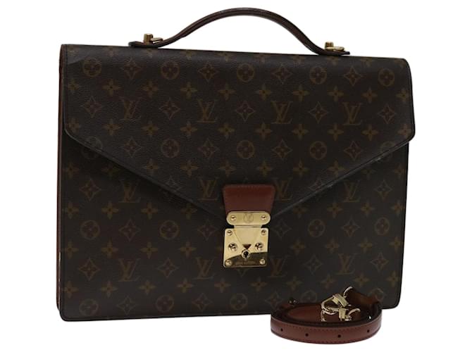 Bolsa Bandouliere LOUIS VUITTON Monogram Porte Documents M53338 Autenticação de LV 67769 Monograma Lona  ref.1297875