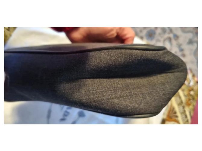 Prada Handtasche Dunkelgrau Stoff Anthrazitgrau