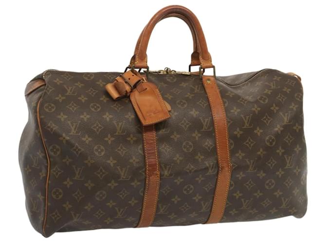 Louis Vuitton Monogram Keepall 50 Boston Bag M41426 LV Auth 66107 Cloth  ref.1297935
