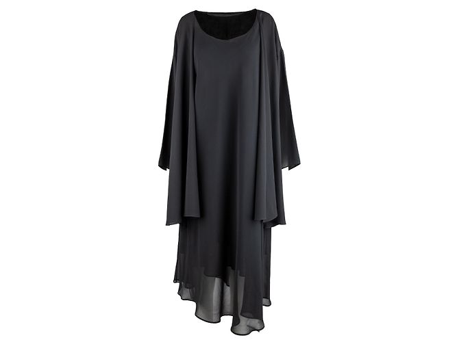 Autre Marque Conjunto de vestido de gasa de la colección Privée Negro