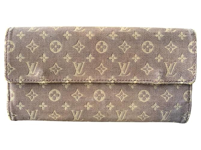 LOUIS VUITTON mini monogram wallet Light brown Leather Cloth  ref.1297996