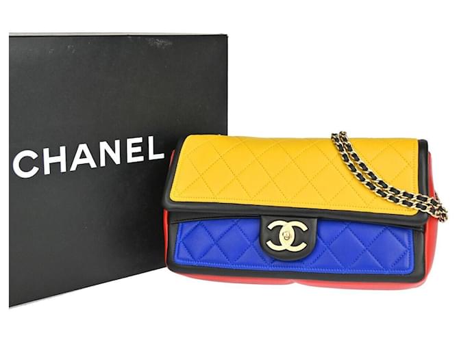 Classique Chanel Matelassé Cuir Multicolore  ref.1298031