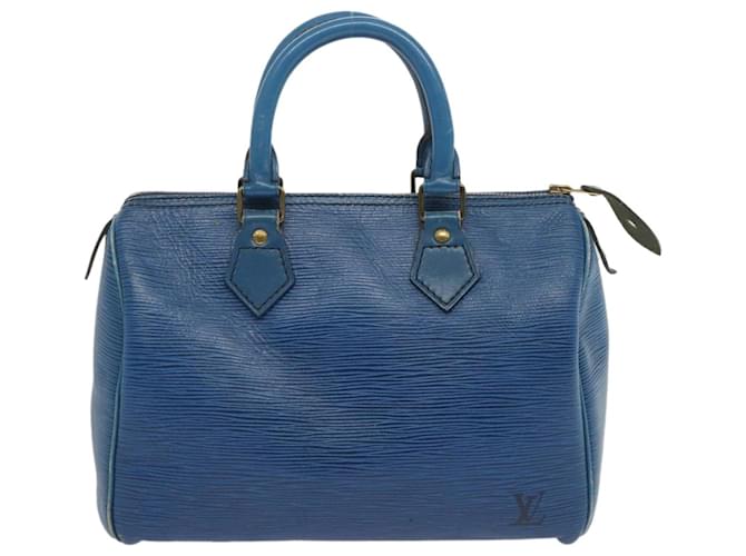 Louis Vuitton Speedy 25 Azul Cuero  ref.1298040