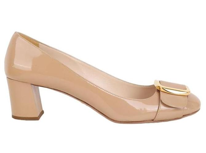 Prada patent leather heels Beige  ref.1298096