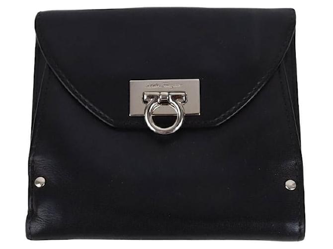 Salvatore Ferragamo Leather wallet Black  ref.1298098