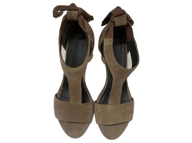 Sandales à talons Humanoid Stello en daim marron