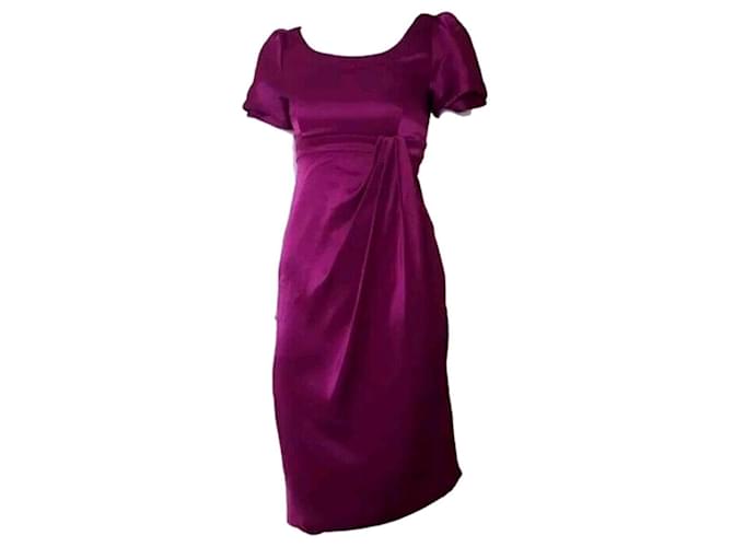 Robe crayon violette Karen Millen mi-longueur Triacétate  ref.1298152