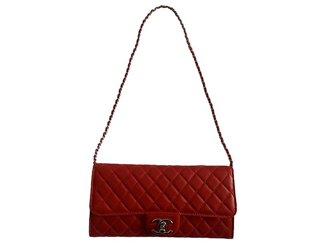 Chanel Intemporel Red Leather  ref.1298156