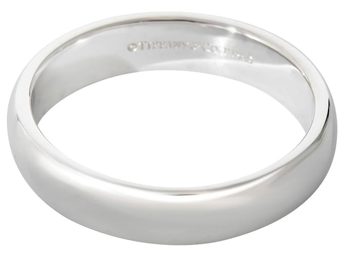 TIFFANY & CO. Tiffany per sempre 4.5mm Cinturino in platino Argento Metallico Metallo  ref.1298227