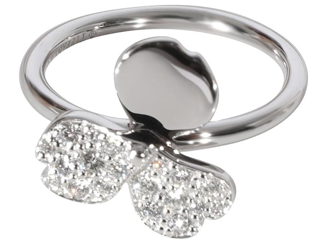 Tiffany & Co TIFFANY Y COMPAÑIA. Anillo de diamantes con flores de papel en platino 0.16 por cierto Plata Metálico Metal  ref.1298242