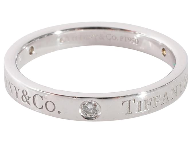 TIFFANY & CO. T&Co.® 3 Diamond Band Ring Platinum 07 ctw Silvery Metallic Metal  ref.1298255