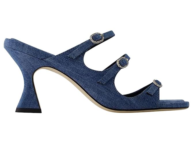 Sandálias Kitty - Carel - Jeans - Azul Algodão  ref.1298260