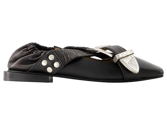 AJ928 Sandals - Toga Pulla - Leather - Black  ref.1298267