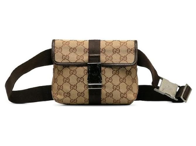 Gucci GG Canvas Buckle Belt Bag  131236 Cloth  ref.1298289