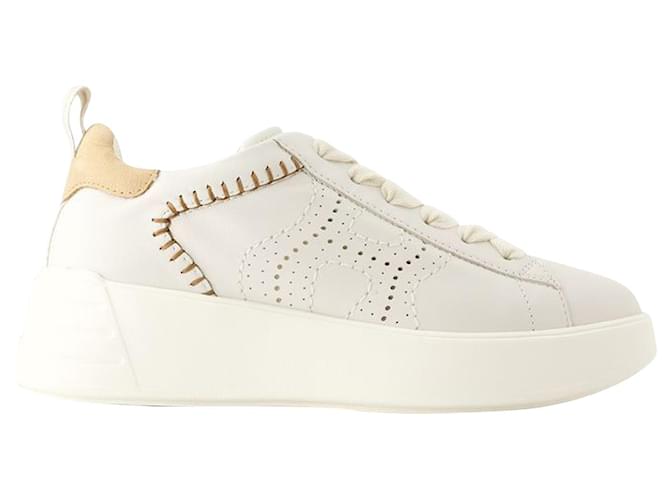 Rebel Sneakers - Hogan - Leather - Grey White  ref.1298293