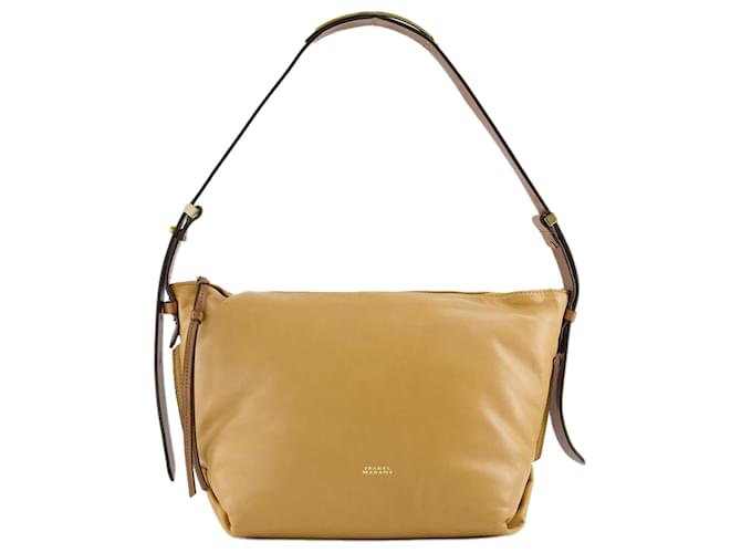 Leyden Shoulder Bag - Isabel Marant - Leather - Gold Beige Brown  ref.1298295