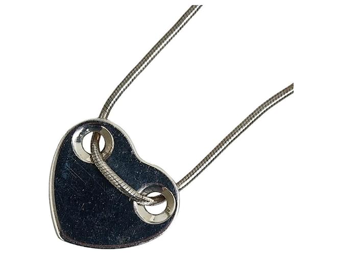 Tiffany & Co Colar de placa de coração de prata Metal  ref.1298337