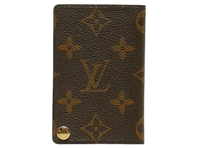 Louis Vuitton Monograma Porte-Cartes Crédito Pressão M60937 Lona  ref.1298344