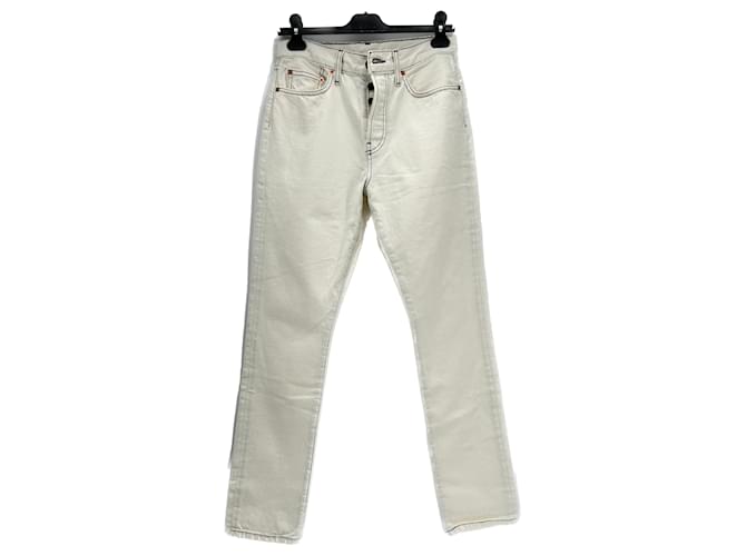 Autre Marque WARDROBE NYC Jeans T.US 27 Baumwolle Weiß  ref.1298371
