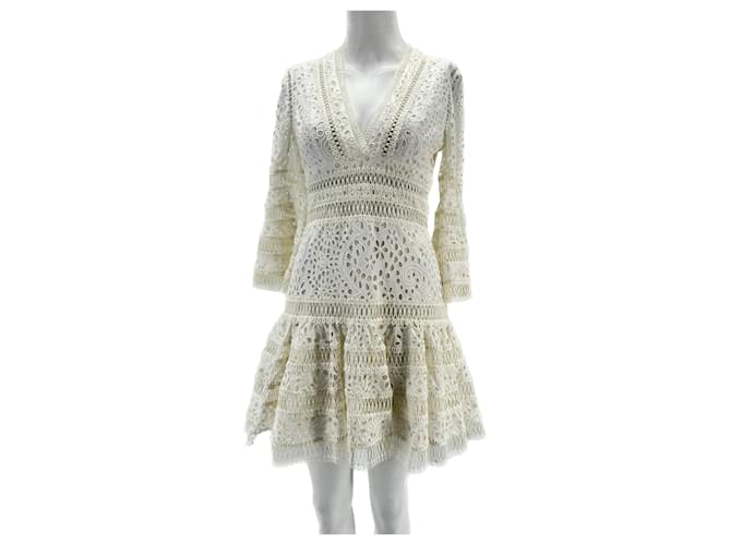 ZIMMERMANN  Dresses T.US 4 cotton White  ref.1298372