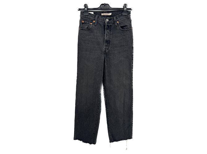 Calças Levi's T.US 26 Algodão Cinza