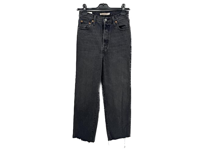 Pantaloni LEVI'S T.US 26 cotton Grigio Cotone  ref.1298378