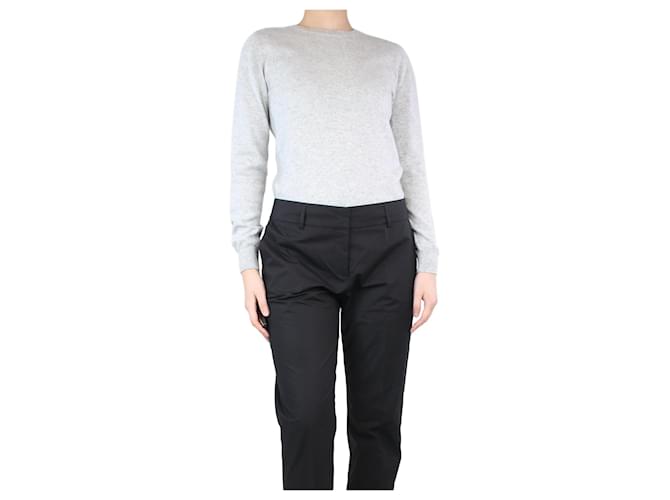 Brunello Cucinelli Heather grey cashmere sweater - size S  ref.1298422