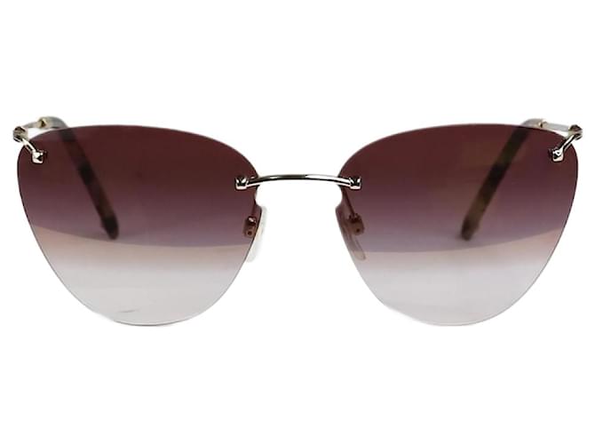 Valentino Gold frameless ombre sunglasses Golden Metal  ref.1298443
