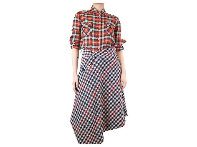 Masscob Camicia rossa in cotone a quadri - taglia M Rosso