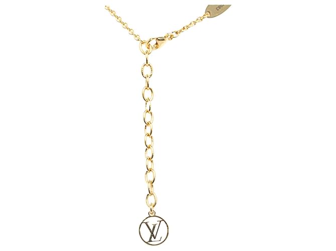 Collana Louis Vuitton Essential V in oro D'oro Metallo Placcato in oro  ref.1298475