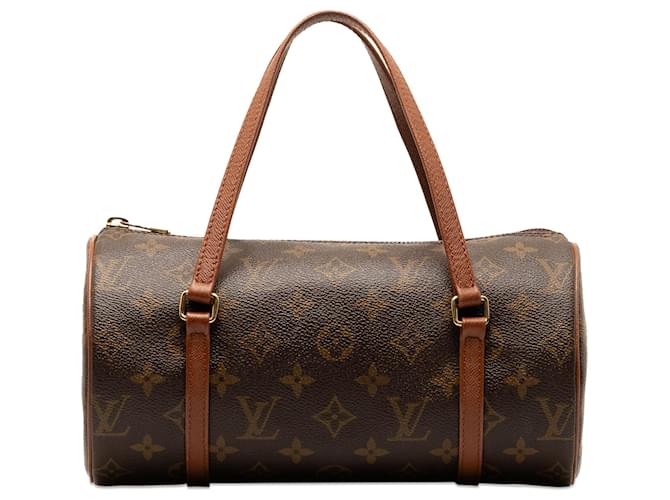 Papillon Louis Vuitton Monogram Marron 26 Cuir Toile  ref.1298552