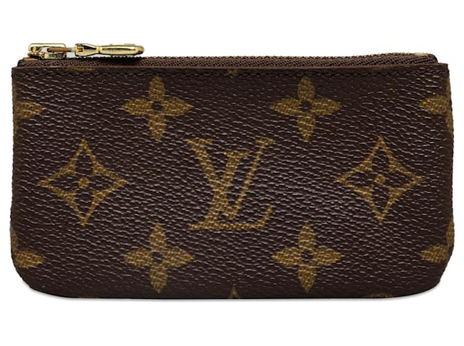 Louis Vuitton Brown Monogramm Pochette Cles Braun Leinwand  ref.1298558